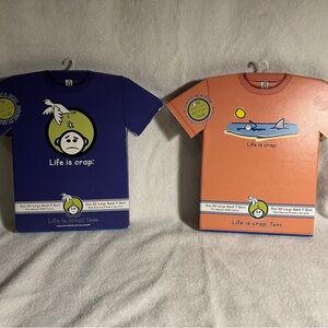 Life Is Crap Graphic T-Shirt Tee XXL – NWT – T-Shirt in a Box – Novelty Humor